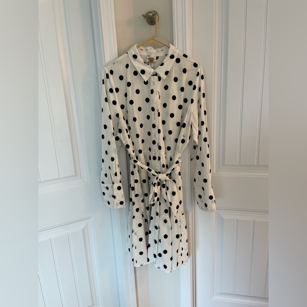 Ava & Viv White Polka Dot Dress